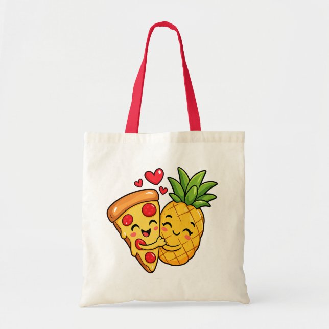 Kärlek vid första skivan - Pizza möter ananas Tygkasse (Framsidan)