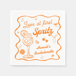 Kärlek vid första Spritz Bachelorette Pappersservett