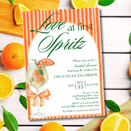 Kärlek Vid Första Spritz Båge Cocktail Bröllopsfes Inbjudningar