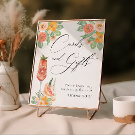 Kärlek vid första Spritz Bright Cocktail-kort och Poster