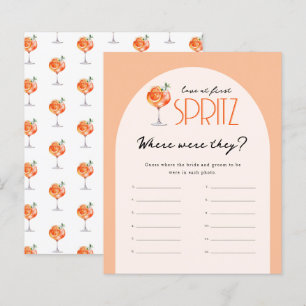 Kärlek vid första spritz bröllop Var var de spel