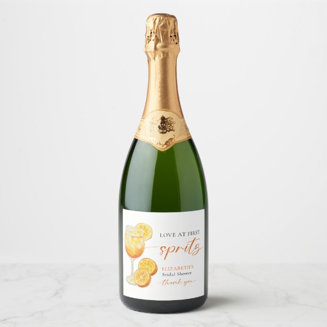 Kärlek vid första Spritz Bröllopsdusch Aperol Anpa (Framsida)