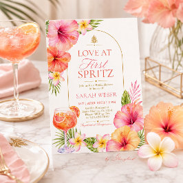 Kärlek vid första Spritz Bröllopsdusch Inbjudan