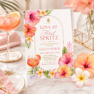Kärlek vid första Spritz Bröllopsdusch Inbjudan