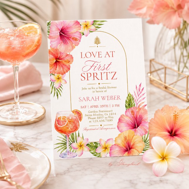 Kärlek vid första Spritz Bröllopsdusch Inbjudan (Skapare uppladdad)