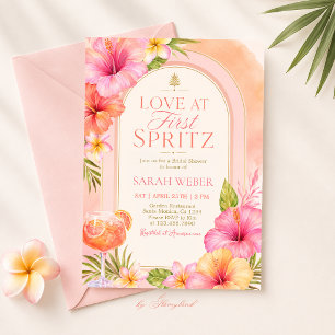 Kärlek vid första Spritz Bröllopsdusch Inbjudan