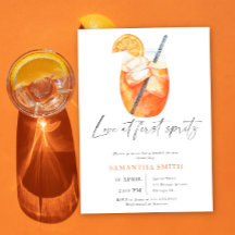 Kärlek vid första spritz Bröllopsdusch