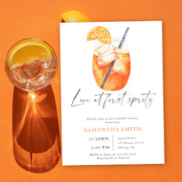 Kärlek vid första spritz Bröllopsdusch Inbjudningar