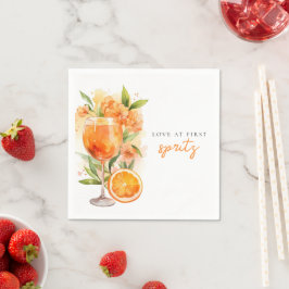 Kärlek vid första Spritz Bröllopsdusch Pappersservett