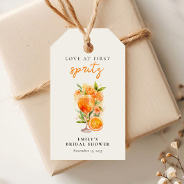 Kärlek vid första Spritz Bröllopsdusch Presentetikett