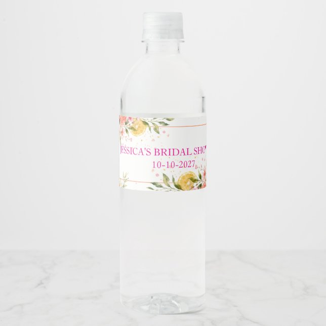 Kärlek vid första Spritz Bröllopsdusch Vatten  Vattenflaskor Etikett (Framsida)