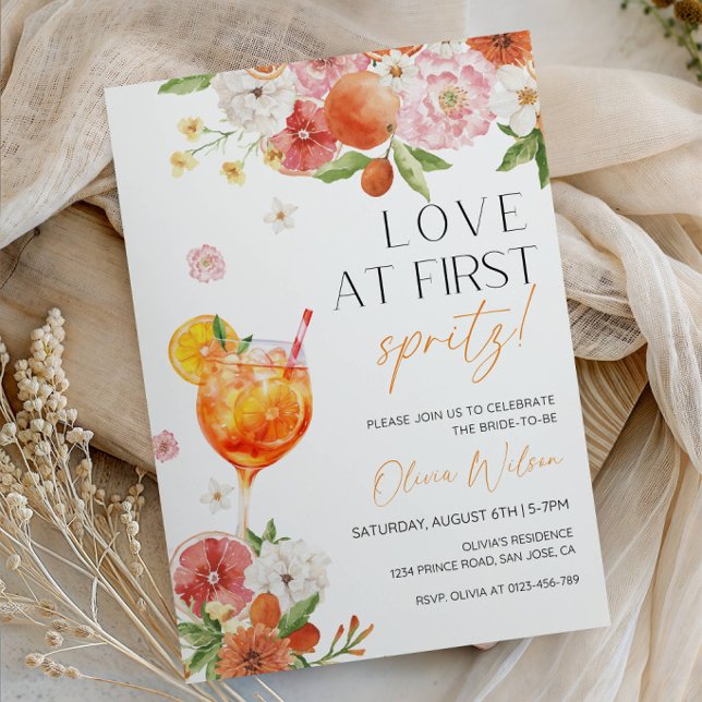 Kärlek vid första spritz - bröllopsfest inbjudningar (Skapare uppladdad)