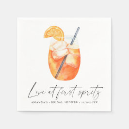 Kärlek vid första spritz Bröllopsfest Pappersservett