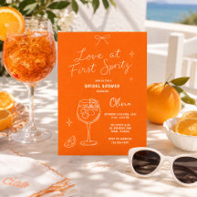 Kärlek vid första Spritz Bröllopsfestinbjudan