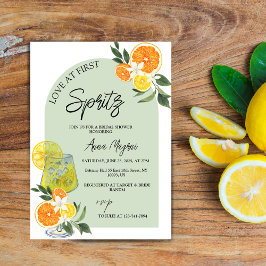 Kärlek vid första Spritz Citron Cocktail Bröllopsf Inbjudningar