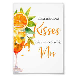 Kärlek vid första spritz Citrus Floral Bröllopsdus Fototryck