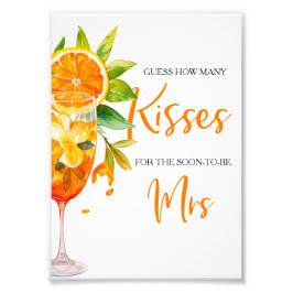 Kärlek vid första Spritz Citrus Floral Bröllopsfes Fototryck