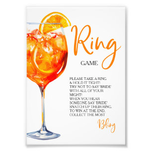 Kärlek vid första spritz Citrus Ring Game Hunt Rin Fototryck