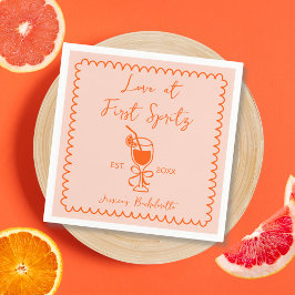 Kärlek vid första Spritz Hand plockade-Möhippan Pappersservett