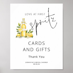 Kärlek vid första Spritz-kort Bröllopsdusch Poster