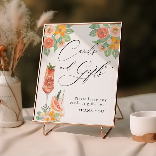 Kärlek vid första spritz ljust cocktailkort & pres poster (Skapare uppladdad)