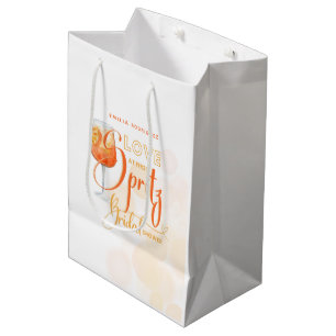 Kärlek vid första SPRITZ Modern orange bröllopsdus