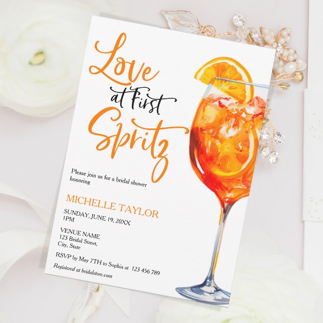 Kärlek vid första Spritz-Möhippan Inbjudningar (Skapare uppladdad)