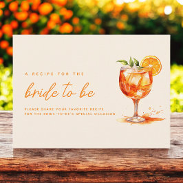 Kärlek vid första spritz Orange bröllopsfest Tilläggskort