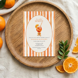 Kärlek vid första spritz Orange Bröllopsfestinbjud Inbjudningar