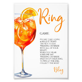 Kärlek vid första Spritz Ring Game Hunt Rings Fototryck
