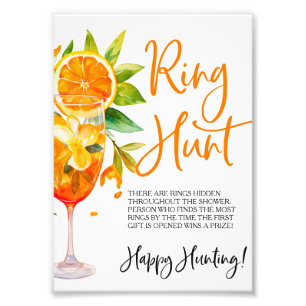 Kärlek vid första Spritz Ring Game Ringjakt spel Fototryck