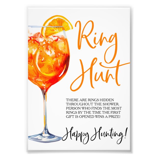 Kärlek vid första Spritz Ring Game Ringjaktspel Fototryck (Framsidan)