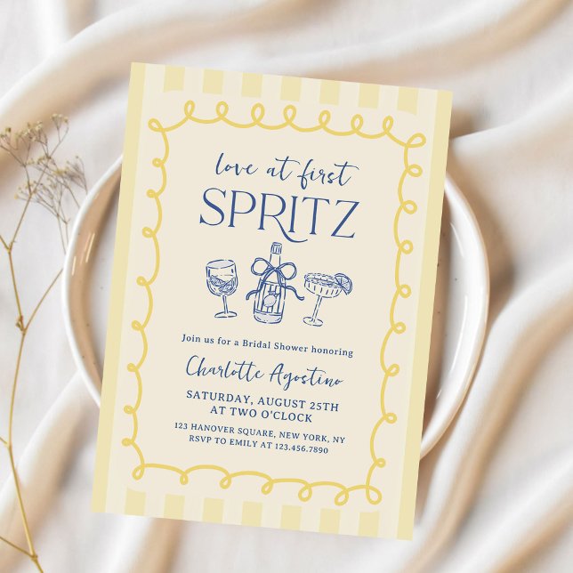 Kärlek vid första spritz sommarbröllopsfest inbjudningar (Skapare uppladdad)