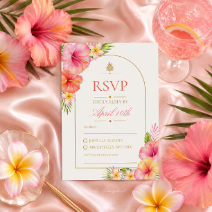 Kärlek vid första Spritz Tropisk Bröllopsfest RSVP OSA Kort