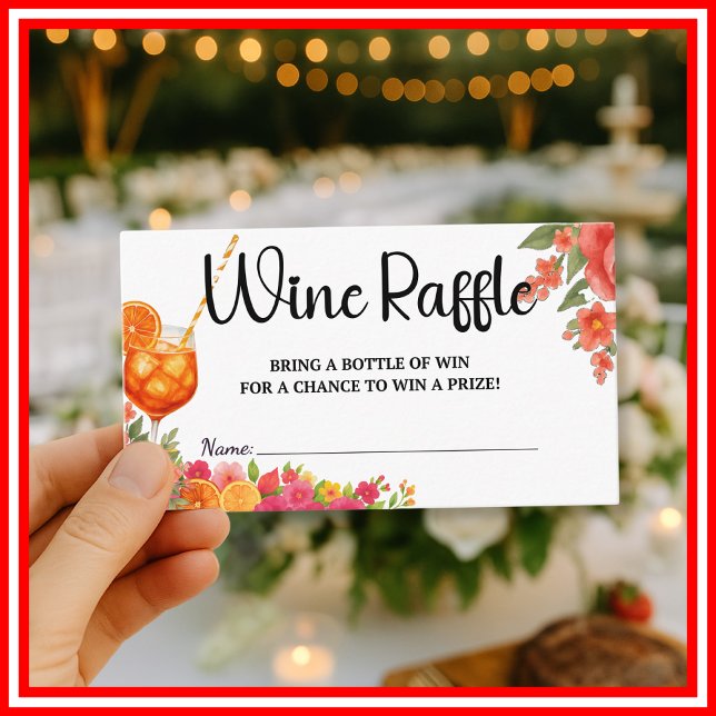 Kärlek vid första Spritz Vin Raffle-Möhippan Tilläggskort (Skapare uppladdad)