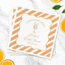 Kärlek vid första spritzen Bröllopsdusch Italiensk Pappersservett