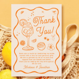 Kärlek vid första spritzen - Brudtjejfest Tack Kort