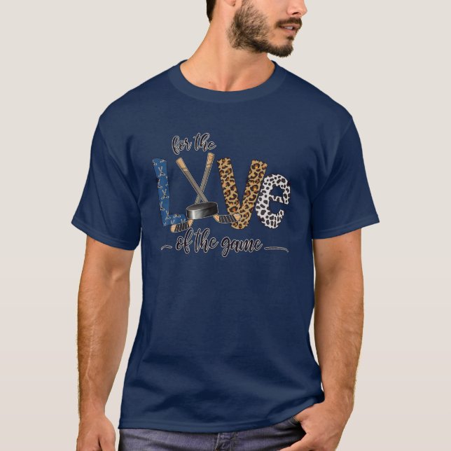 Kärlek vid Mamma Ice Hockey Fläkt, Hockey T Shirt (Framsida)
