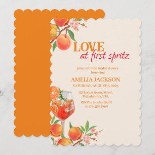 Kärlek vid Möhippa av första spritz-orangens blomm Inbjudningar