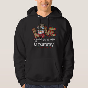 Kärlek vid namn Grammy Snögubbe-julleopard Hoodie