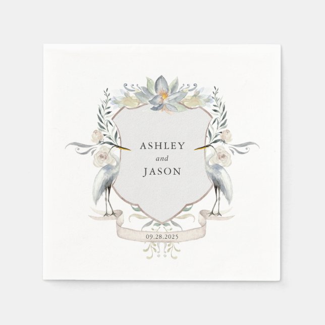 Kärlek vid Sjö Bröllop eller Förlovning Pappersservett (Framsidan)