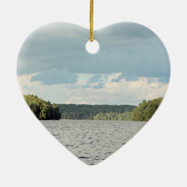Kärlek vid Sjö Julgransprydnad Keramik