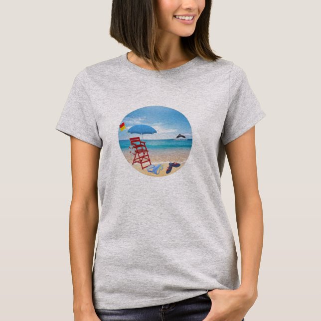 kärlek vid stranden T-Shirt (Framsida)