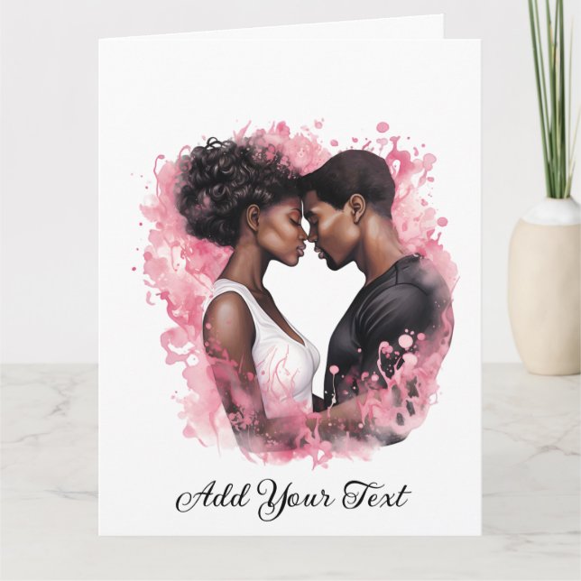 Kärlek -Vik kort för hälsning (Framsida)