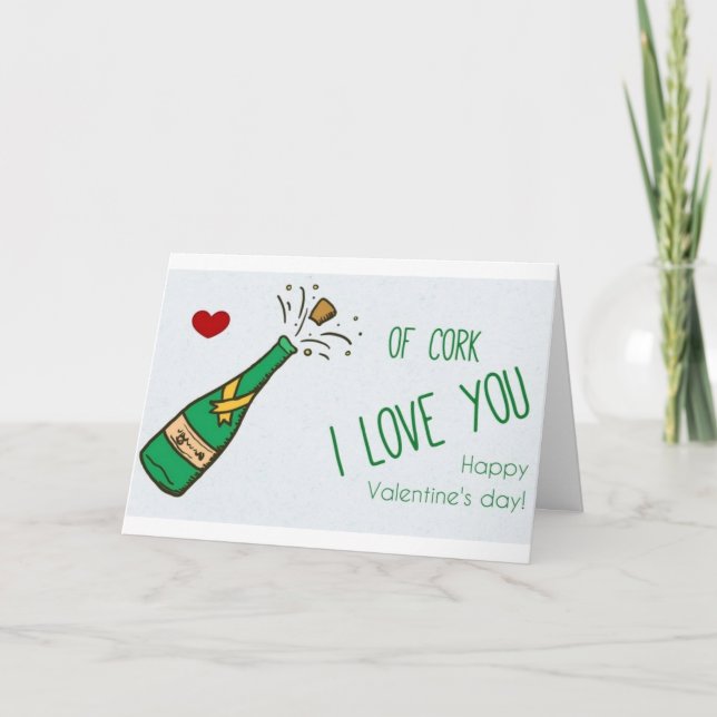KÄRLEK & VIN HUMOR FÖR VALENTINSDAGEN HELGKORT (Framsida)