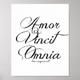 "Kärlek Vincit Omnia" 8 x 10 Skriv ut Poster