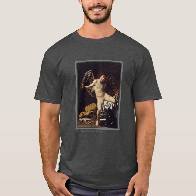 "Kärlek Vincit Omnia" av Caravaggio T Shirt (Framsida)