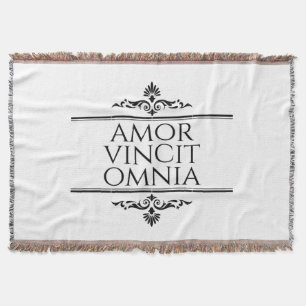 Kärlek Vincit Omnia Kärlek erövrar alla latinska f Filt