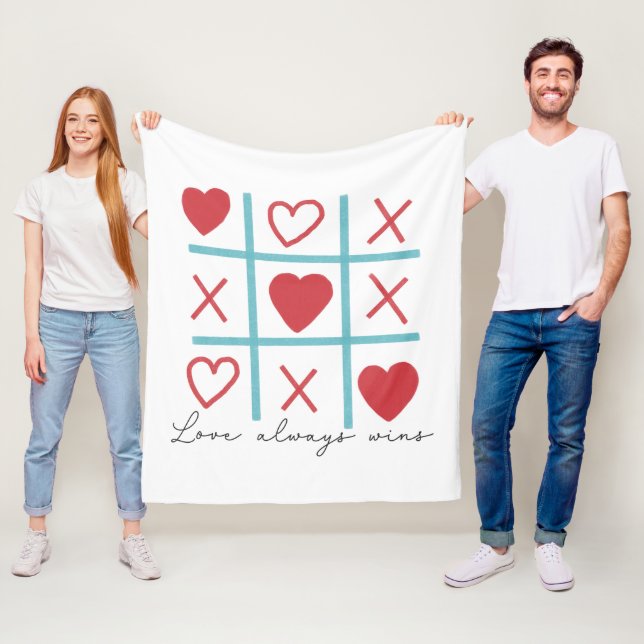 Kärlek vinner alltid fleecefilt (På plats)