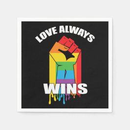 Kärlek vinner alltid hbt-hbt pappersservett